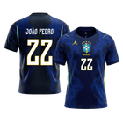 JOÃO PEDRO #22 Brasil Fora Copa do Mundo Camisa 2026 Marinha