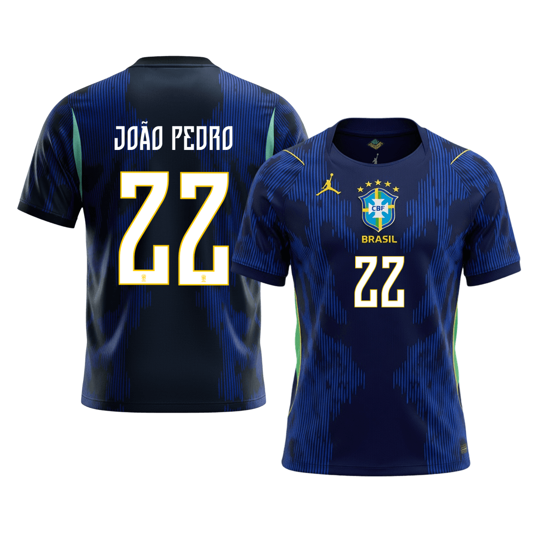 JOÃO PEDRO #22 Brasil Fora Copa do Mundo Camisa 2026 Marinha
