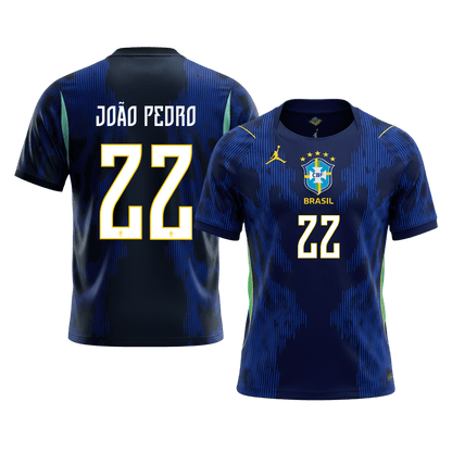 JOÃO PEDRO #22 Brasil Fora Copa do Mundo Camisa 2026 Marinha