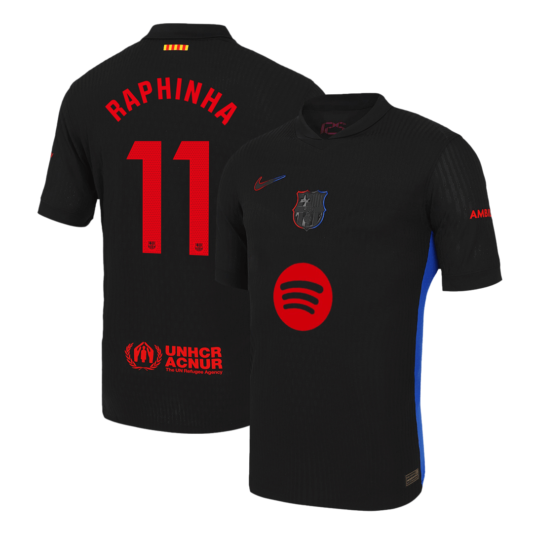 RAPHINHA #11 Barcelona Camisola Jogador Alternativa  Logótipo do Spotify sem texto 2025/26