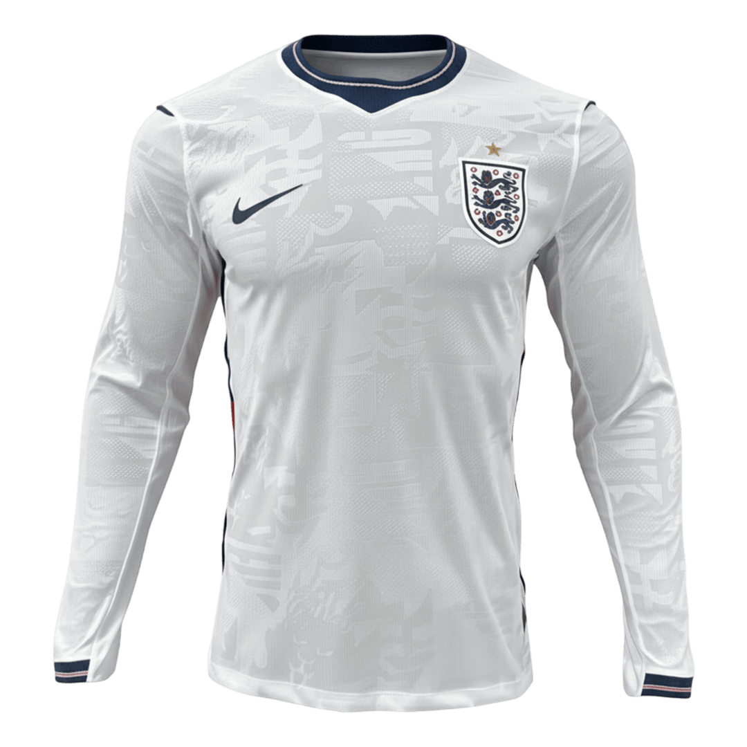 England Casa Manga comprida Camisa 2026 Branco - camisola de futebol para adeptos em Portugal