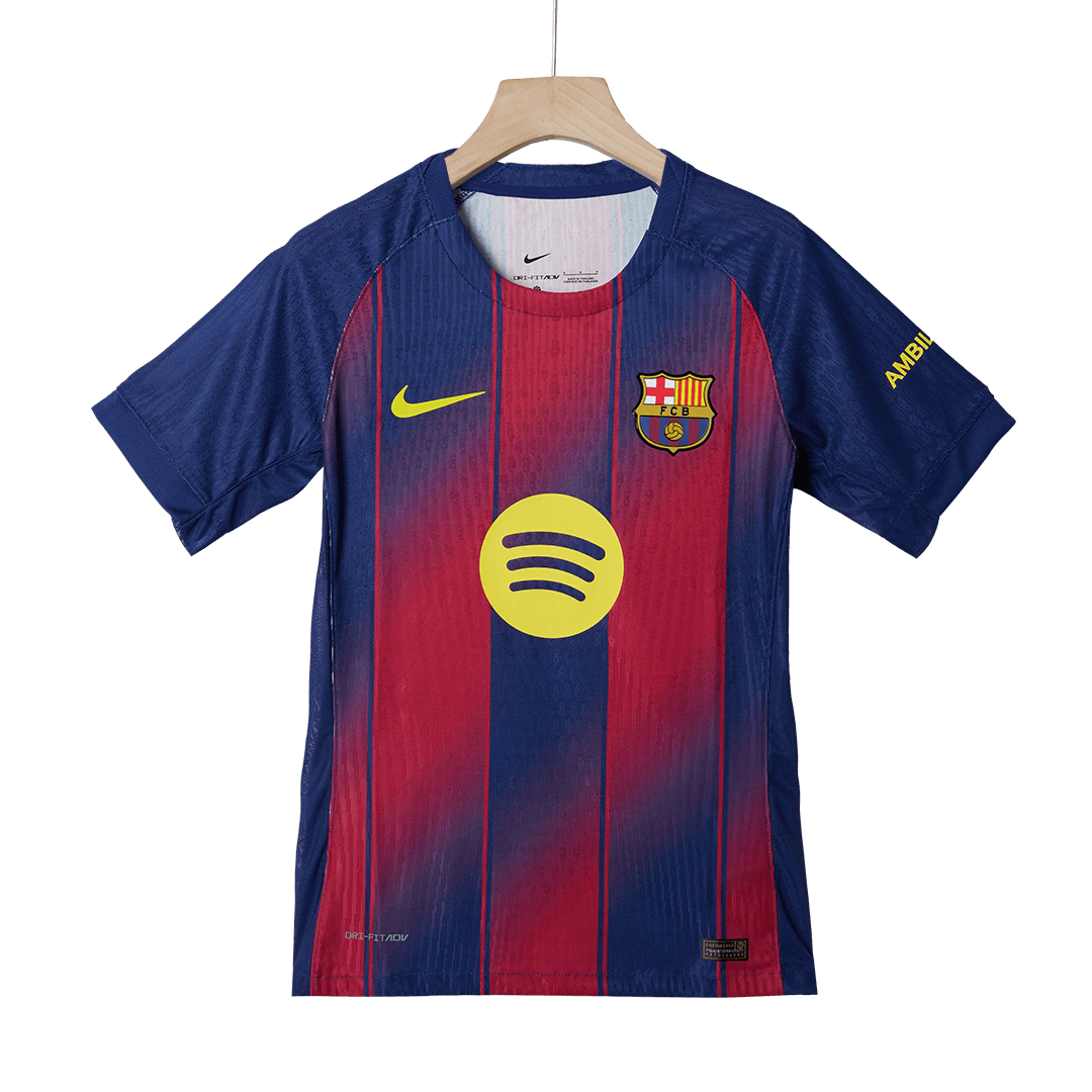 Jogador LAMINE YAMAL #10 Barcelona Casa UCL Futebol Camisas 2025/26