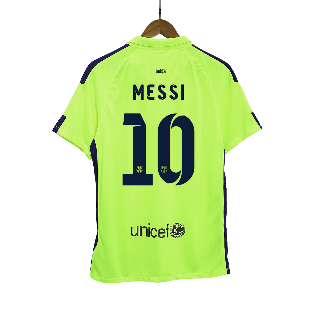 Camisola Retro MESSI #10 Barcelona Terceira Fora Camisola de Futebol 2014/15 2025/26