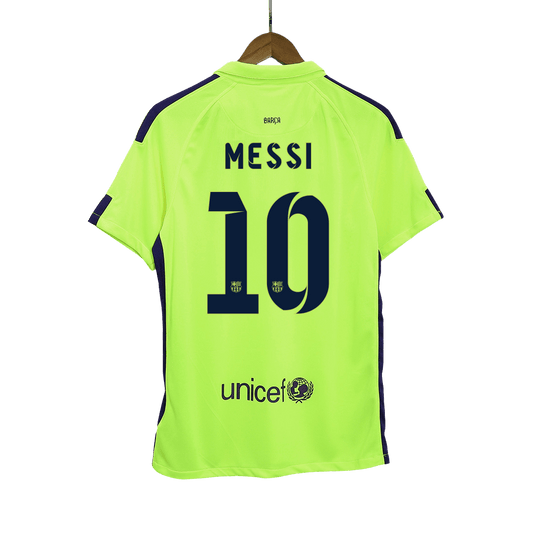 Camisola Retro MESSI #10 Barcelona Terceira Fora Camisola de Futebol 2014/15 2025/26