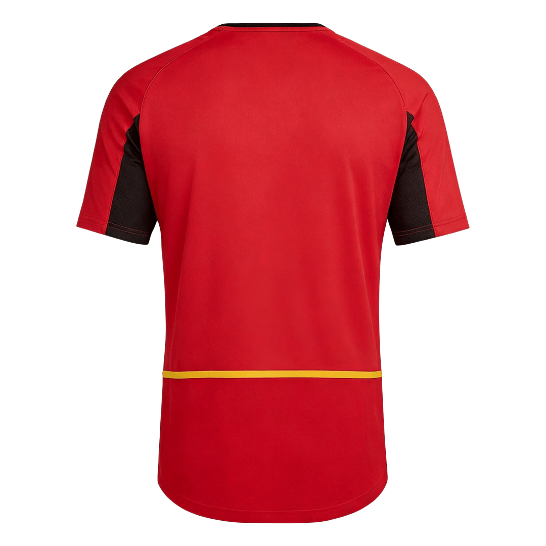 Retrô Belgium Casa Copa do Mundo Camisa 2002 Vermelho
