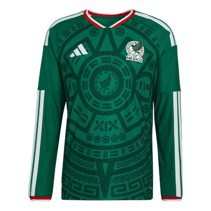 Mexico Casa Manga comprida Camisa 2026 Verde camisola de futebol