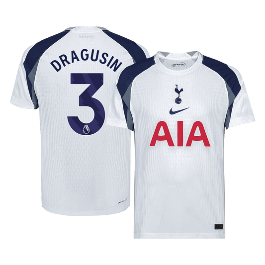 Jogador DRAGUSIN #3 Tottenham Hotspur Casa Futebol Camisas 2025/26 Branco camisola de futebol
