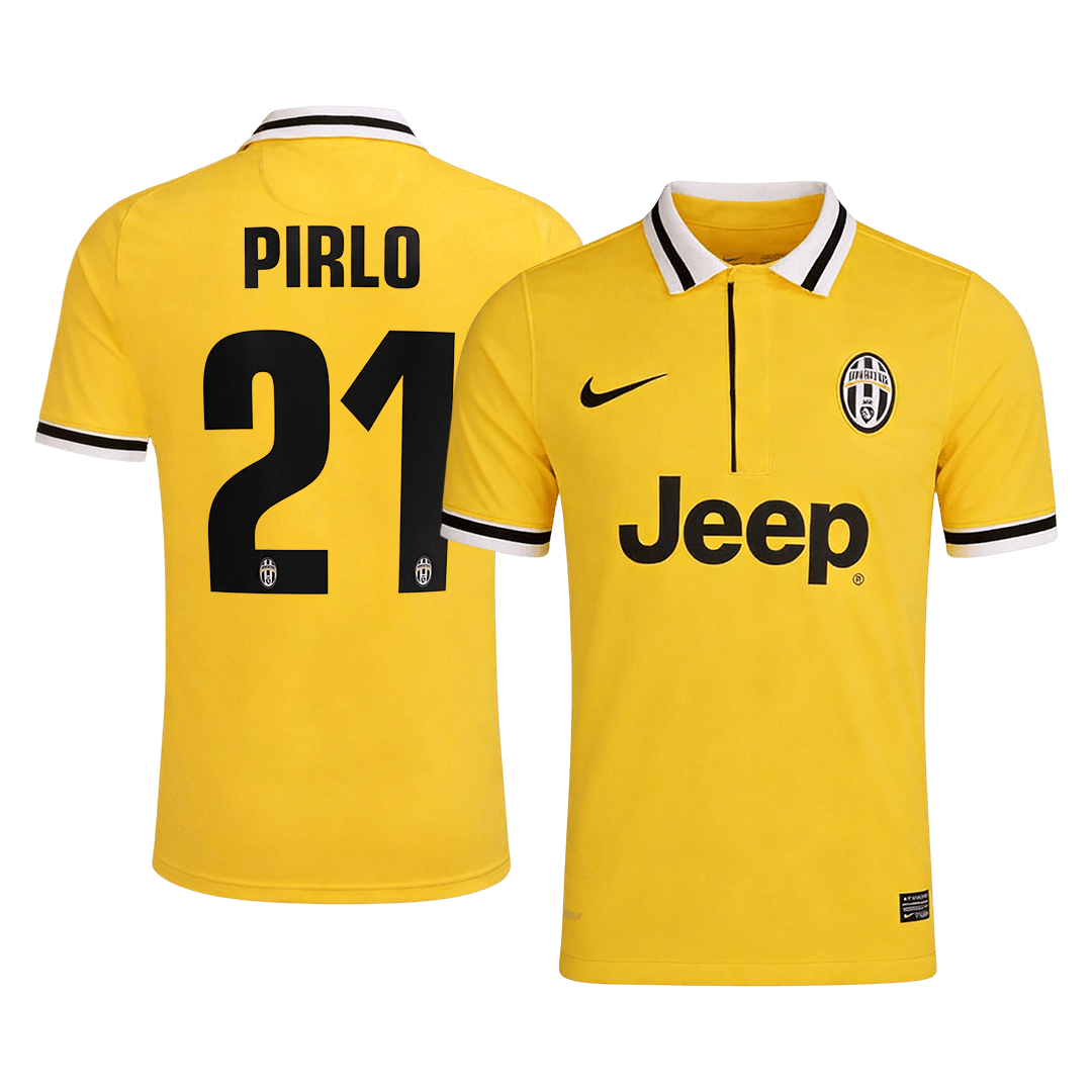 Retrô PIRLO #21 Juventus Fora Camisa 2013/14 Amarelo