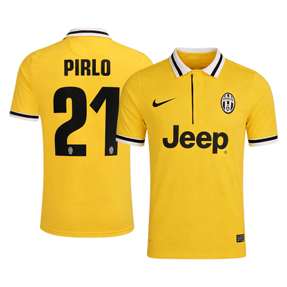 Retrô PIRLO #21 Juventus Fora Camisa 2013/14 Amarelo