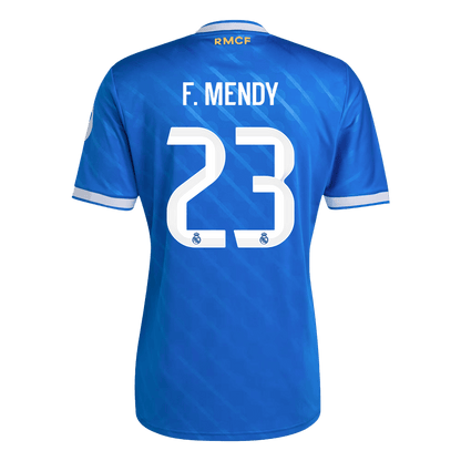 F. MENDY #23 Real Madrid Fora Terceira Camisa 2025/26 Azul