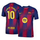Jogador  LAMINE YAMAL #10 Barcelona Casa Futebol Camisas 2025/26