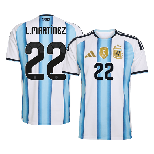 L.MARTÍNEZ #22 Argentina Casa Camisa 2026 - camisola de futebol para adeptos em Portugal