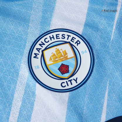 Jogador REIJNDERS #4 Manchester City Casa Futebol Camisas 2025/26 Azul