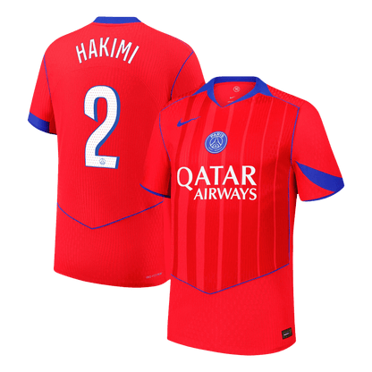 Jogador HAKIMI #2 PSG Terceira Futebol Camisas 2025/26 Vermelho camisola de futebol