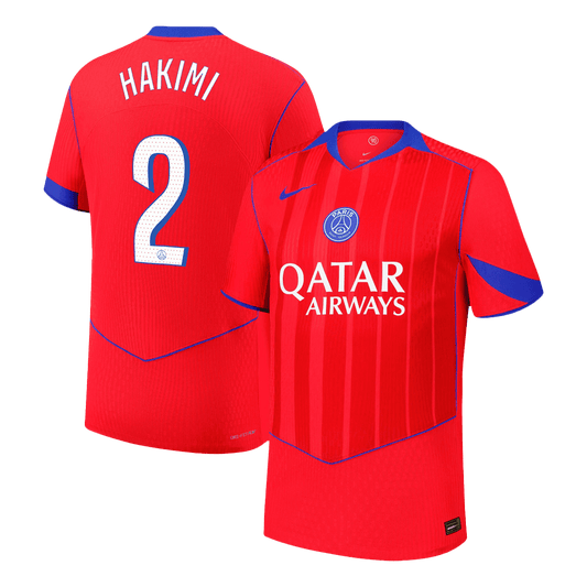 Jogador HAKIMI #2 PSG Terceira Futebol Camisas 2025/26 Vermelho camisola de futebol