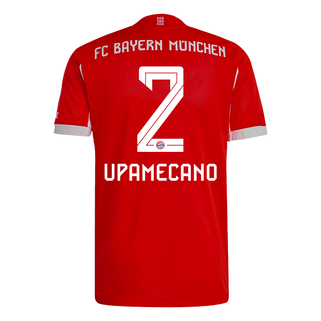 Jogador UPAMECANO #2 Bayern Munich Casa Futebol Camisas 2025/26 Vermelho