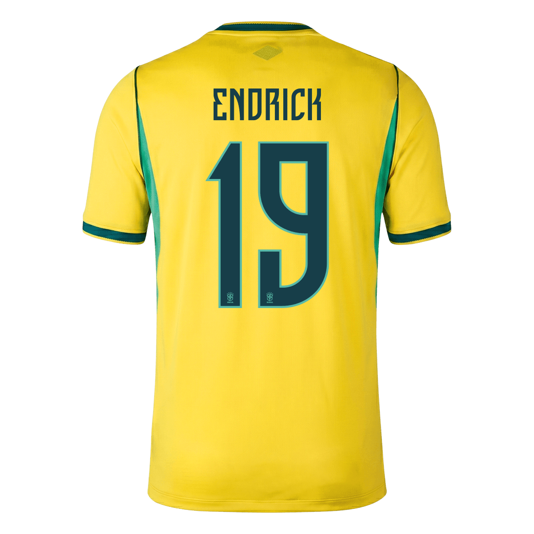 ENDRICK #19 Brasil Casa Copa do Mundo Camisa 2026 Amarelo