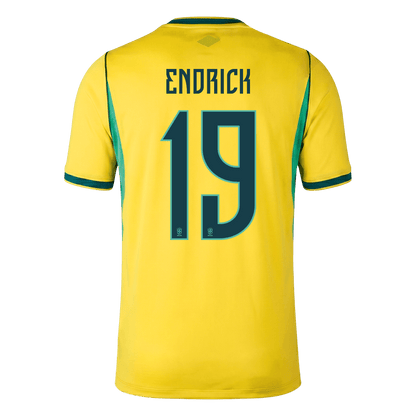 ENDRICK #19 Brasil Casa Copa do Mundo Camisa 2026 Amarelo