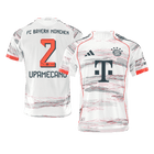 Jogador UPAMECANO #2 Bayern Munich Fora Futebol Camisas 2025/26 Branco