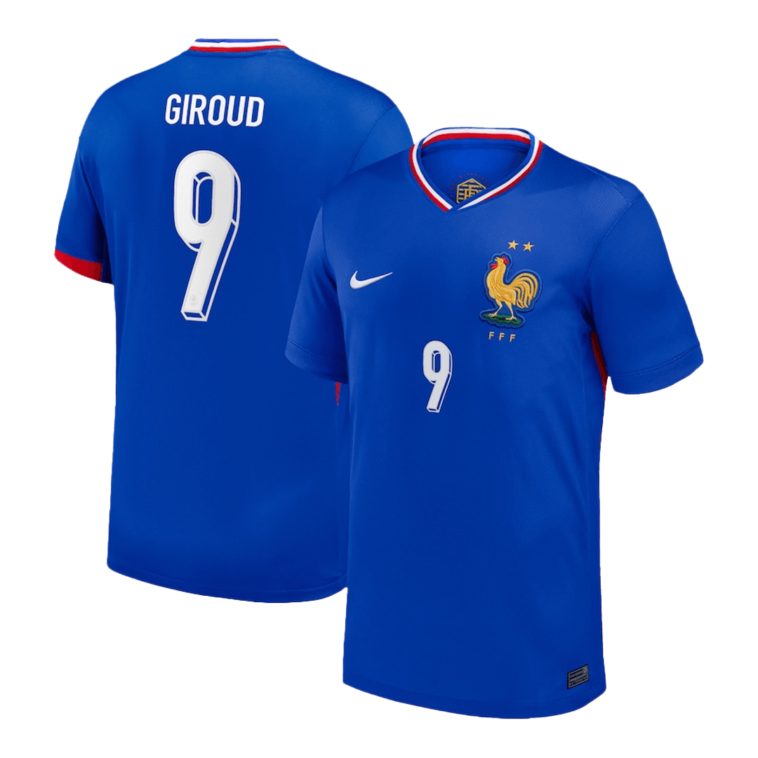Camisola de futebol GIROUD #9 França Home personalizada 2025/26