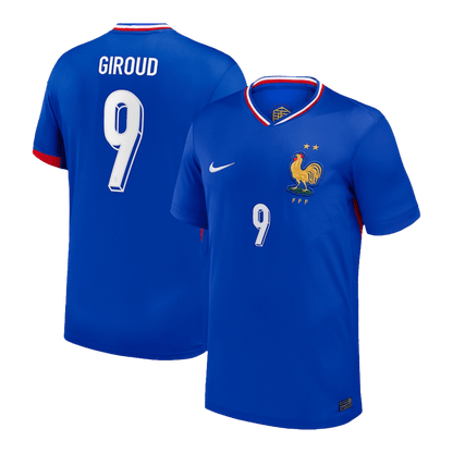 Camisola de futebol GIROUD #9 França Home personalizada 2025/26
