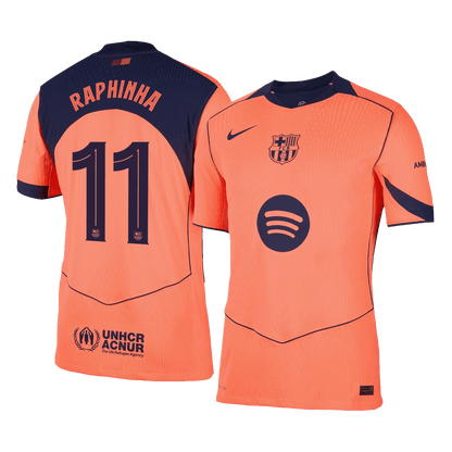 Jogadoras RAPHINHA #11 Barcelona Fora Terceira UCL Futebol Camisas 2025/26 camisola de futebol