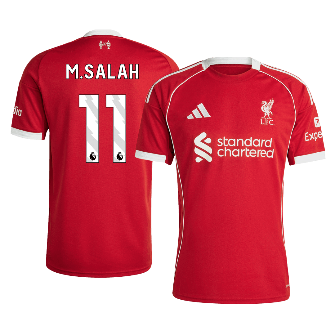 M.SALAH #11 Liverpool Casa Camisa 2025/26 Vermelho camisola de futebol