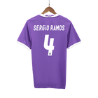 Camisola Retro Real Madrid #4 SERGIO RAMOS Fora de Casa Camisola de Futebol 2016/17