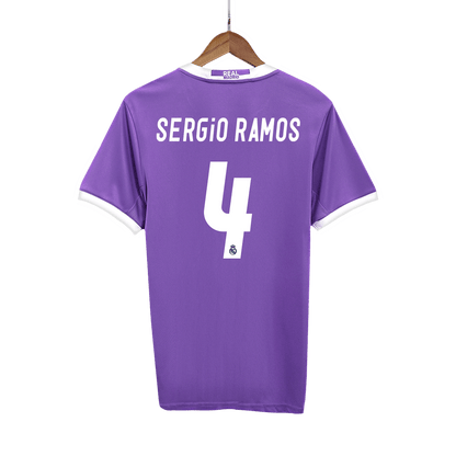 Camisola Retro Real Madrid #4 SERGIO RAMOS Fora de Casa Camisola de Futebol 2016/17 2025/26