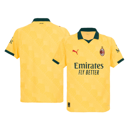 Jogador AC Milan Fora Terceira Futebol Camisas 2025/26 Amarelo