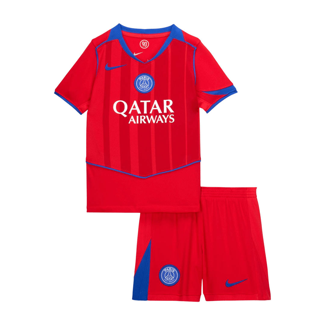 PSG Infantil 
 Terceira Futebol Camisa Conjunto (Camisa+Shorts) 2025/26 Vermelho camisola de futebol