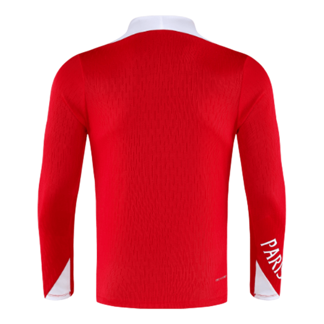 PSG Zíper Moletom Conjunto (Top+Calças) 2025/26 Vermelho