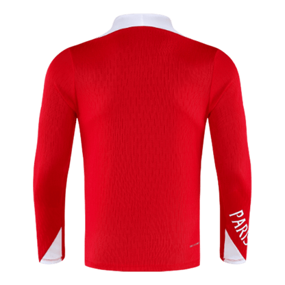 PSG Zíper Moletom Conjunto (Top+Calças) 2025/26 Vermelho