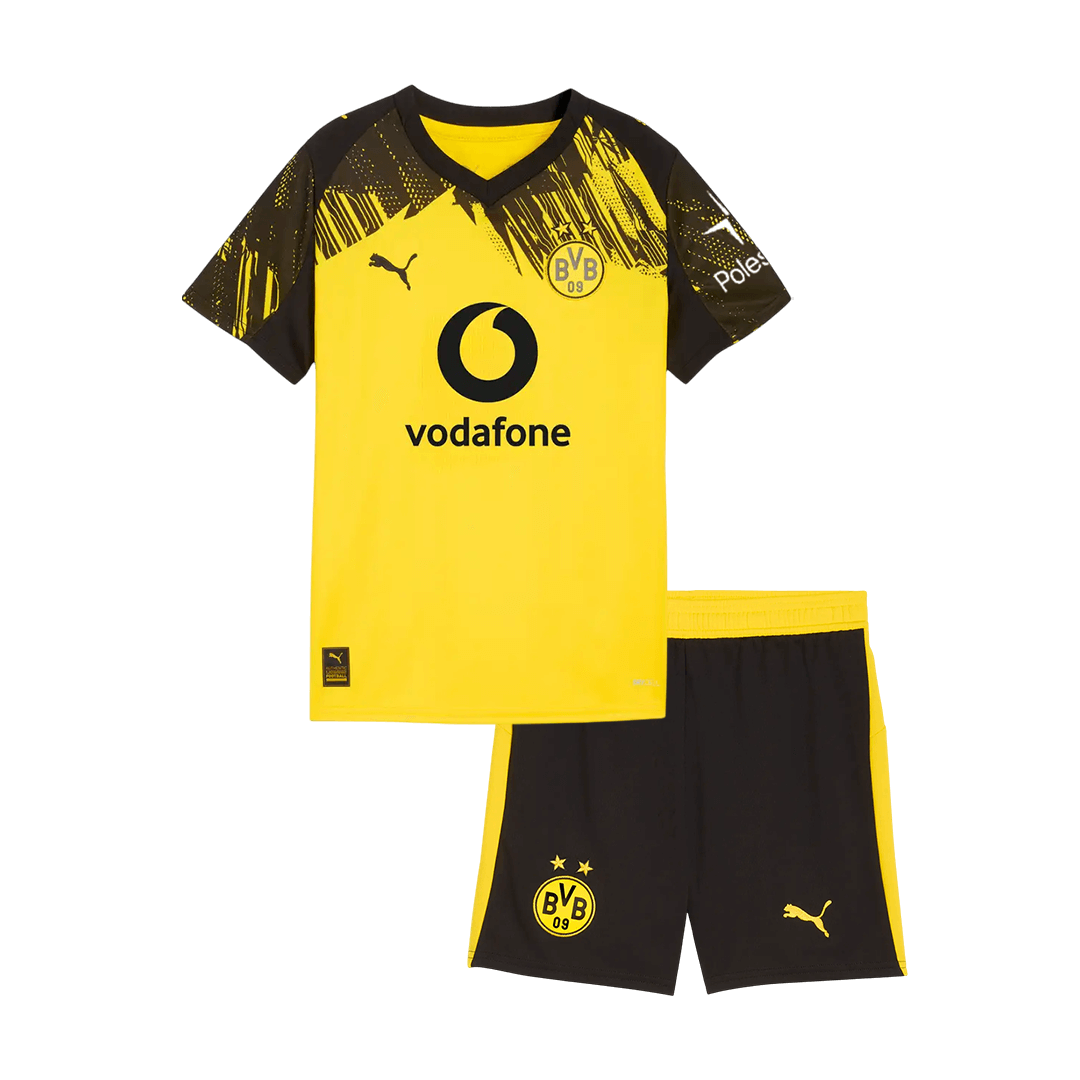 Borussia Dortmund Infantil 
 Casa Futebol Camisa Conjunto (Camisa+Shorts) 2025/26 Amarelo camisola d