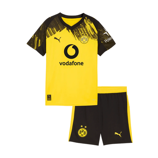 Borussia Dortmund Infantil 
 Casa Futebol Camisa Conjunto (Camisa+Shorts) 2025/26 Amarelo camisola d