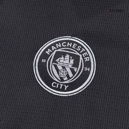 Manchester City Infantil 
 Fora Futebol Camisa Conjunto (Camisa+Shorts+Meias) 2025/26 Preto