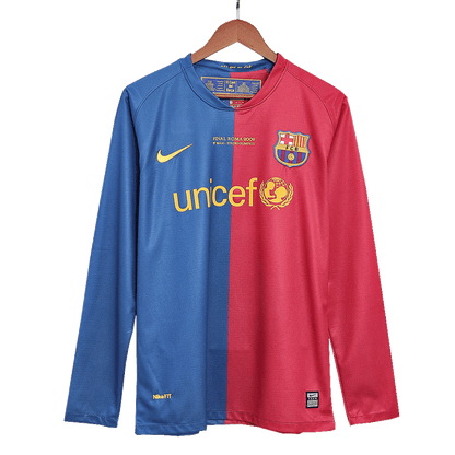 ETO'O #9 Barcelona Retro Casa Camisola de manga comprida 2008/09 - Final da UCL