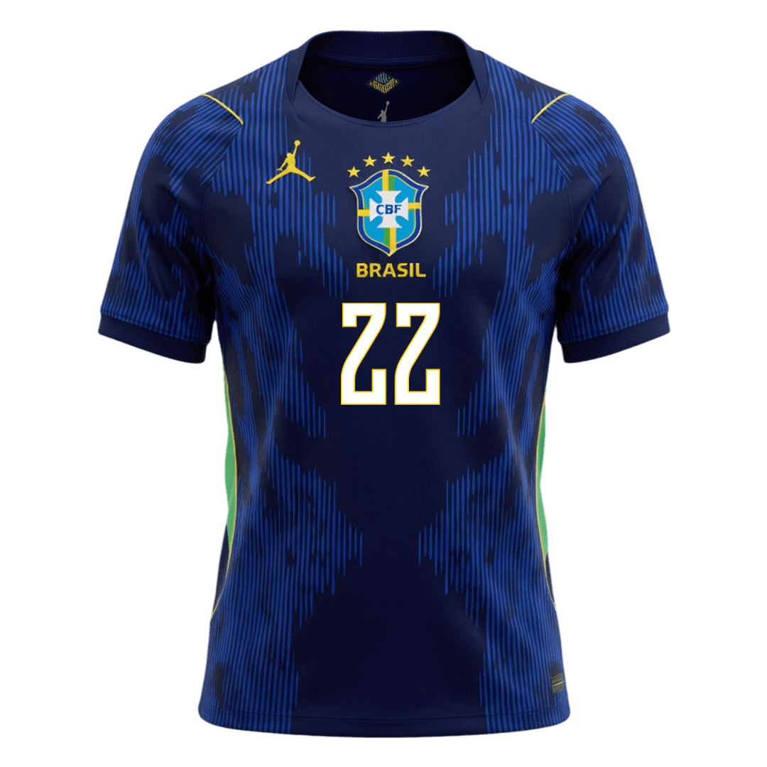 JOÃO PEDRO #22 Brasil Fora Copa do Mundo Camisa 2026 Marinha