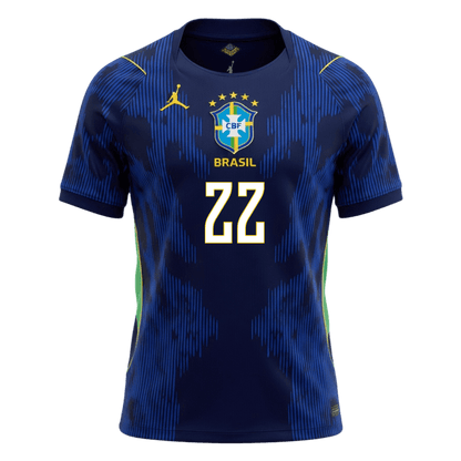 JOÃO PEDRO #22 Brasil Fora Copa do Mundo Camisa 2026 Marinha