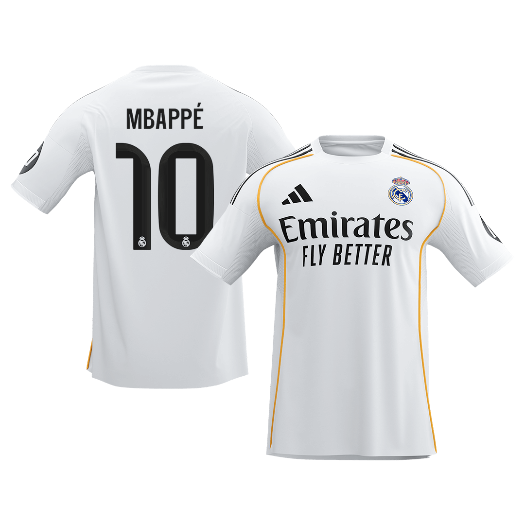 【Super Qualidade】MBAPPÉ #10 Real Madrid
 Casa Futebol Camisa 2025/26 Branco camisola de futebol