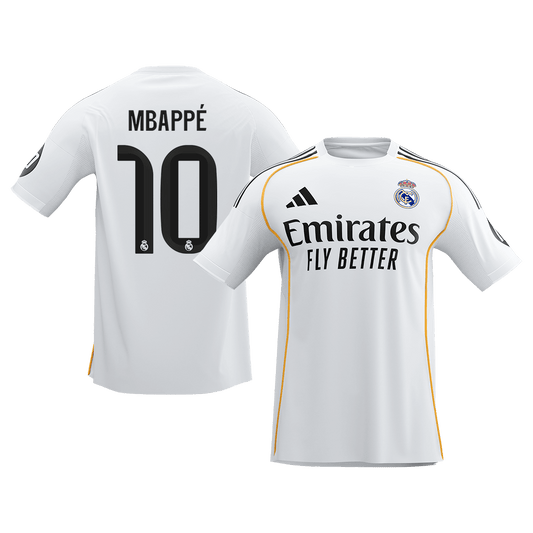 【Super Qualidade】MBAPPÉ #10 Real Madrid
 Casa Futebol Camisa 2025/26 Branco camisola de futebol