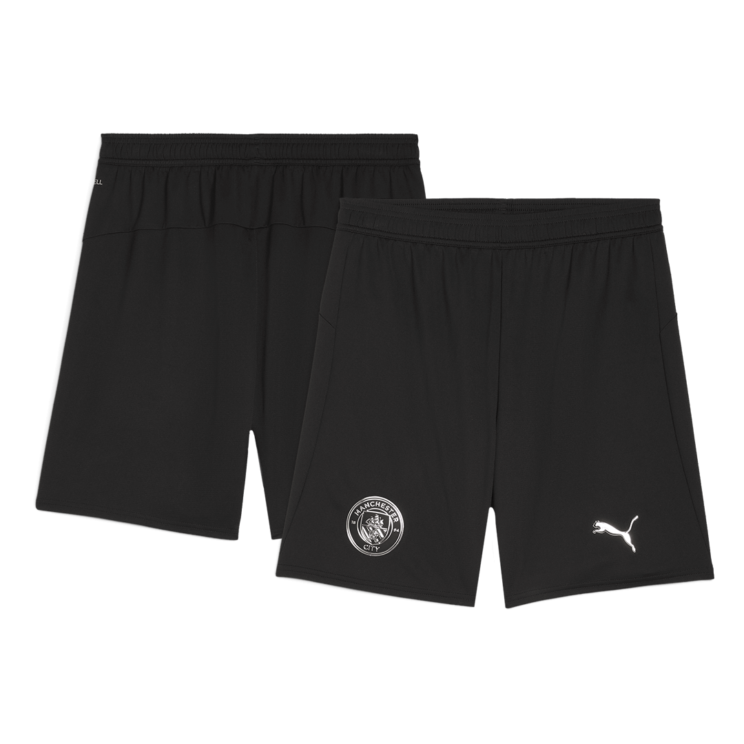 Manchester City Fora Camisa Conjunto(Camisa+Calções+Meias) 2025/26 Preto