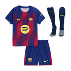 Barcelona Casa  Infantil Conjunto（Camisa + Calção + Meias) 2025/26  Vermelho&Azul