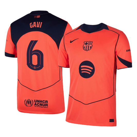 GAVI #6 Barcelona Fora Terceira Camisa 2025/26 UCL camisola de futebol