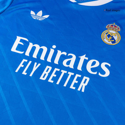 Real Madrid Fora Terceira Camisa Conjunto (Camisola + Calções) 2025/26- Azul
