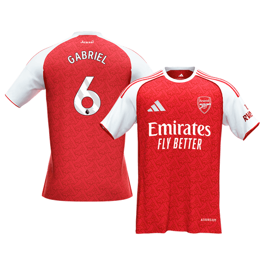 【Super Qualidade】GABRIEL #6 Arsenal
 Casa Futebol Camisa 2025/26 Vermelho