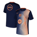25/26 Club Barcelona Pré-Jogo Futebol Camisa Laranja &Preta