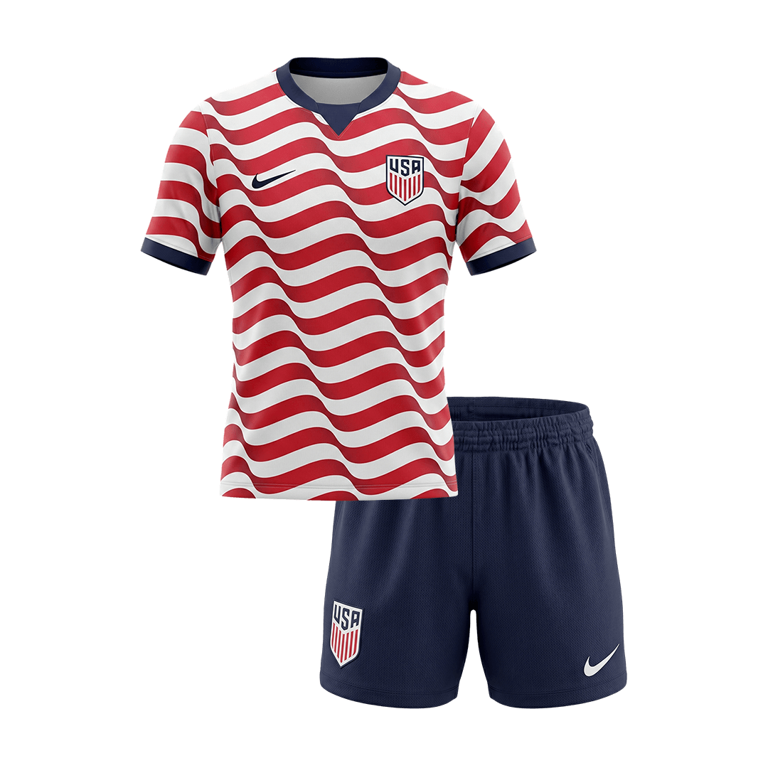 EUA Infantil  Casa Copa do Mundo Futebol Camisa Conjunto (Camisa+Shorts) 2026