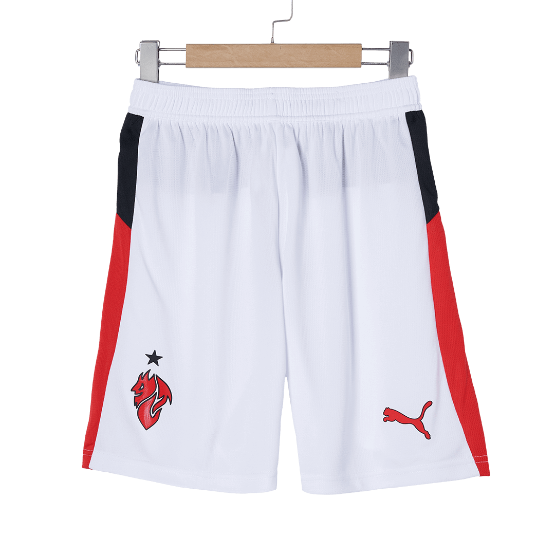 AC Milan Fora Camisa Conjunto(Camisa+Calções+Meias) 2025/26 Branco