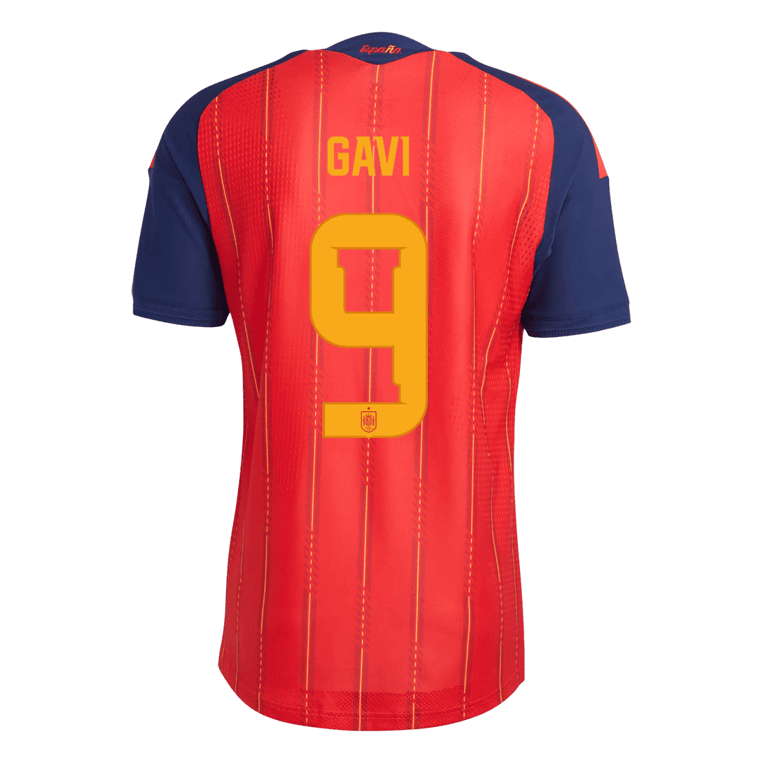 Versão do Jogador GAVI #9 Spain Casa Copa do Mundo Futebol Camisas 2026 Vermelho